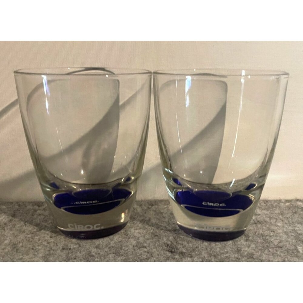 2 Ciroc Weighted 4" x 3" Vodka on the Rocks Glasses, Made in Italy  # 1811
